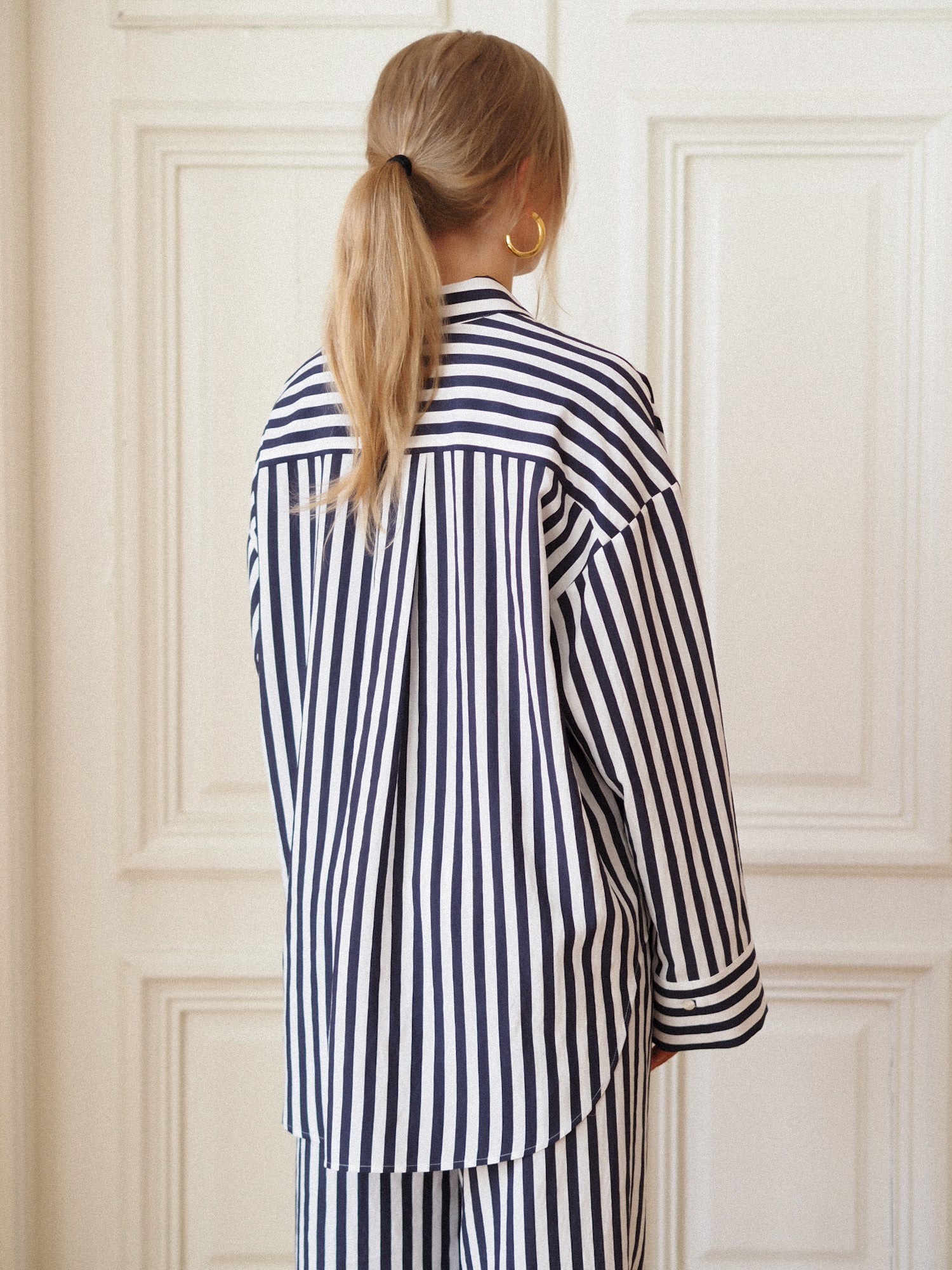 Aeris Shirt, Navy Stripe