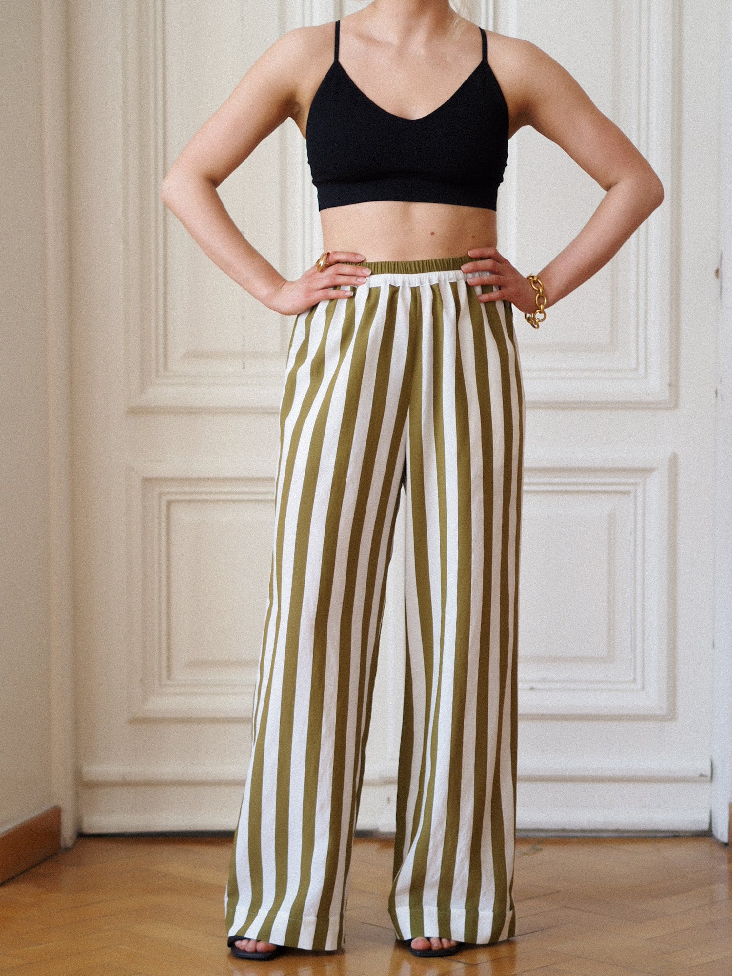 Enchanter Pants, Olive Stripe