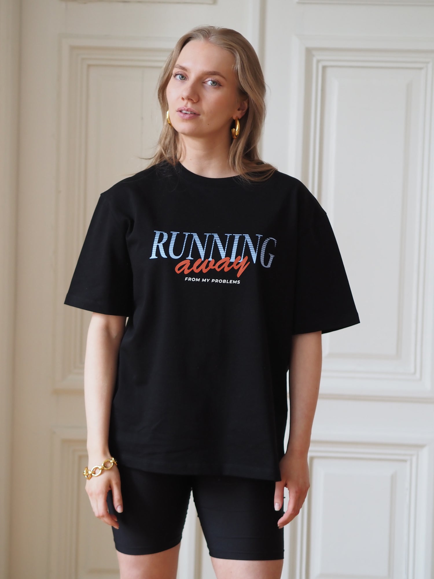 Running Signature Tee, Black