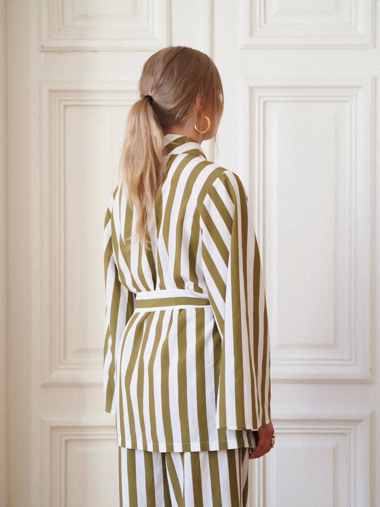 Verve Jacket, Olive Stripe