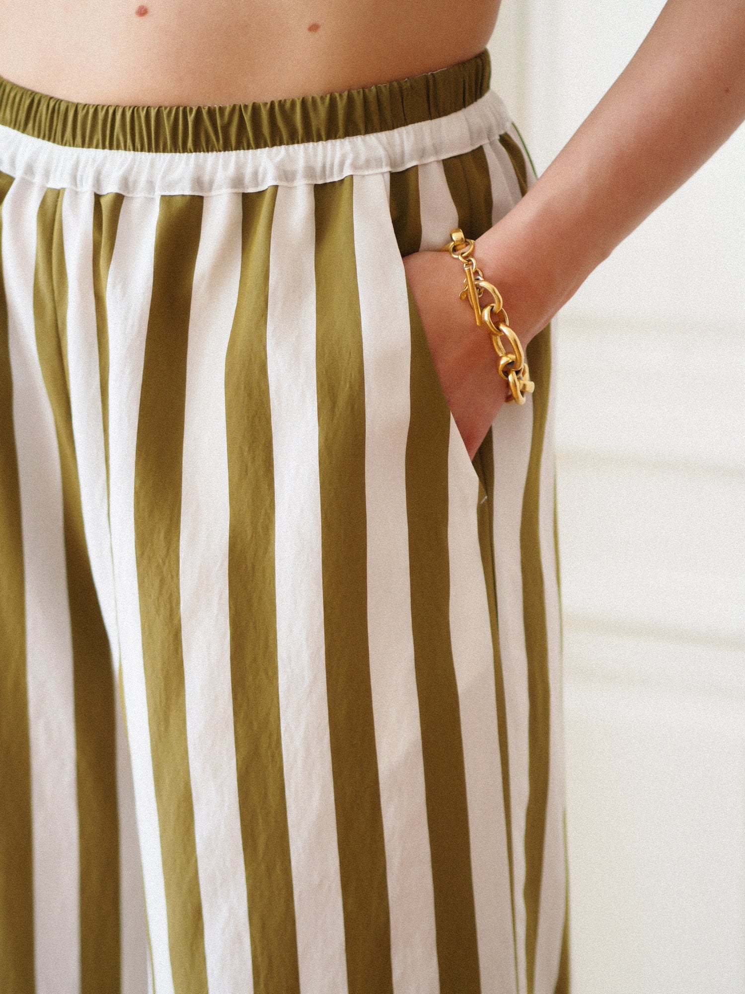 Enchanter Pants, Olive Stripe