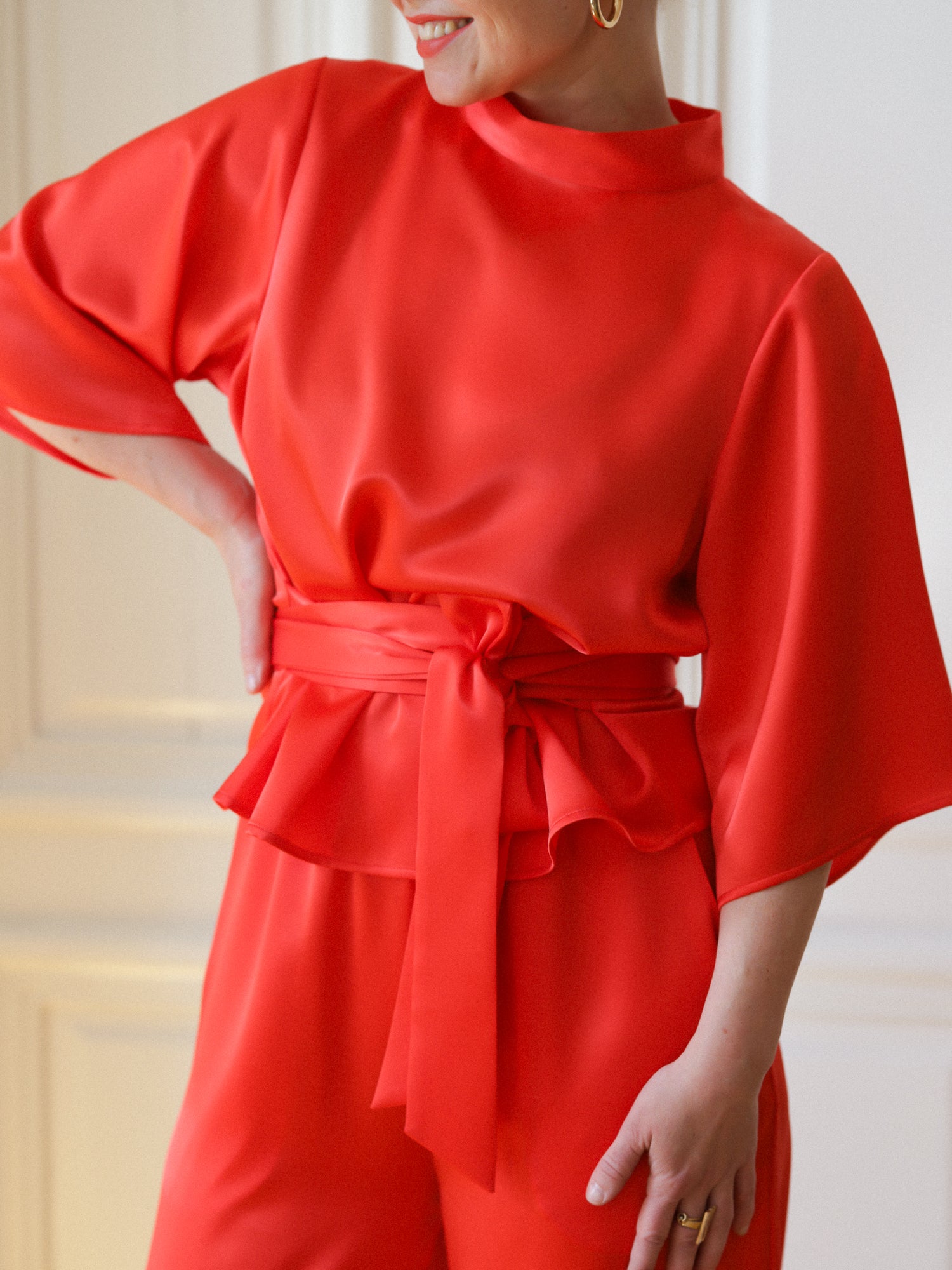 Freedom Blouse, Fiery Red