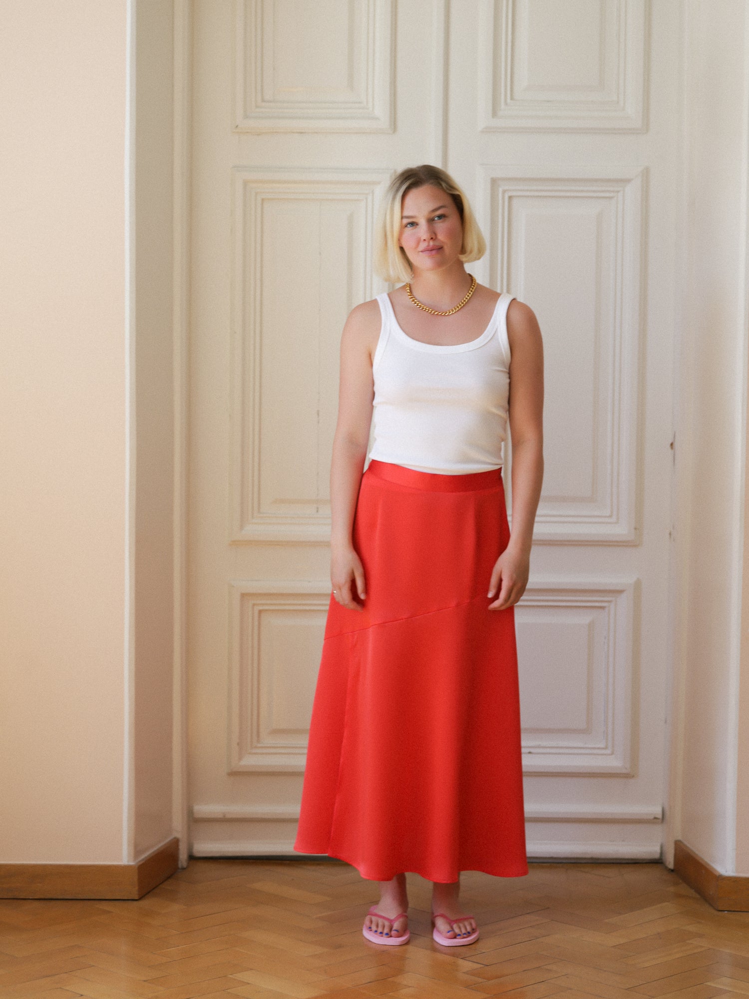 Lunar Skirt, Fiery Red