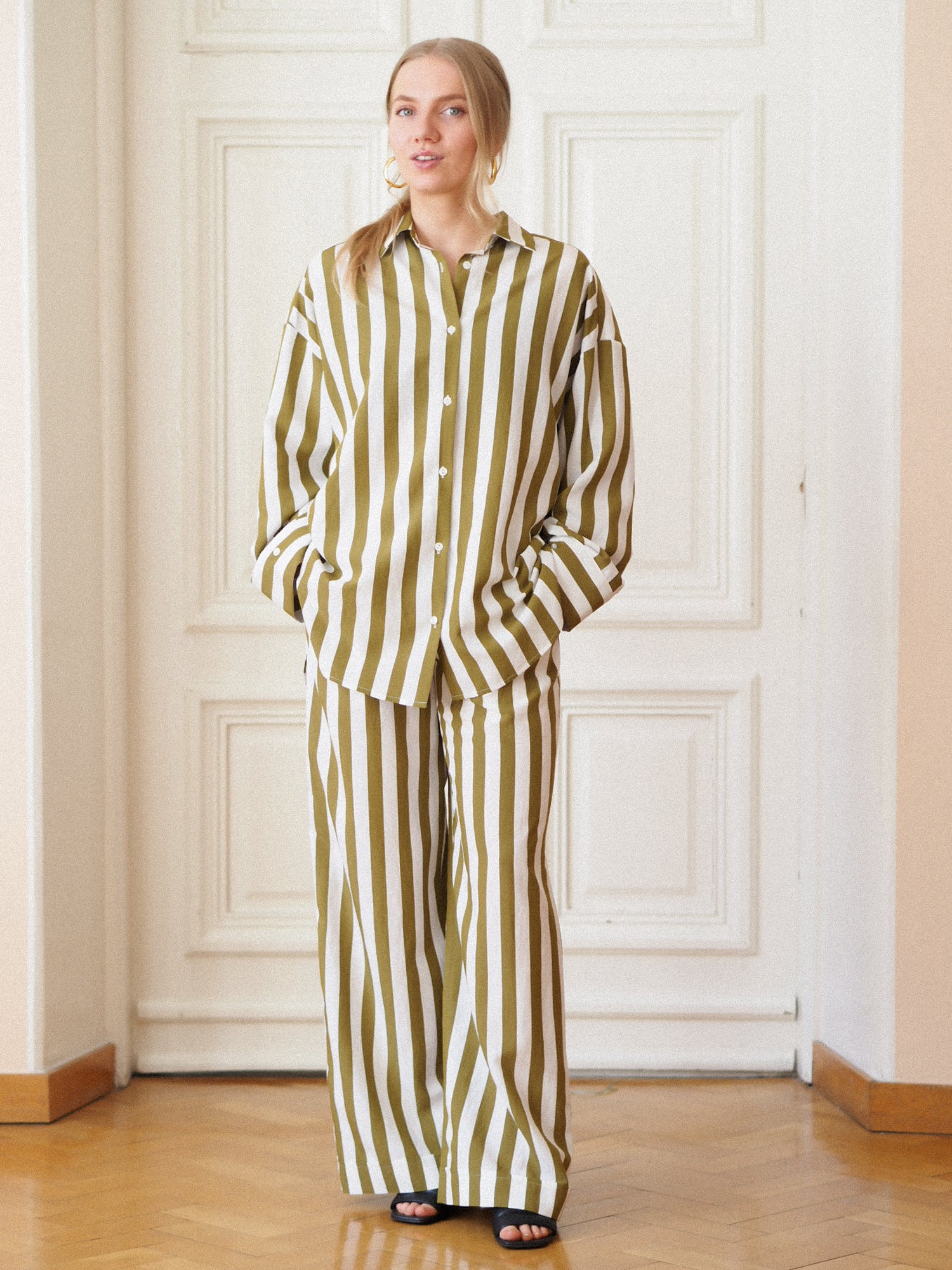 Enchanter Pants, Olive Stripe